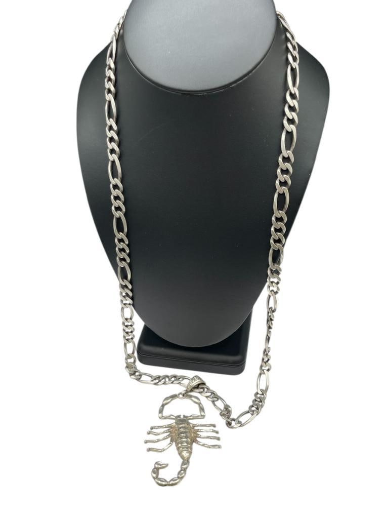 STERLING SILVER DURANGO MEXICO SCORPION PENDANT NECKLACE (1 of 9)