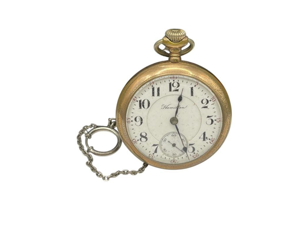 1906 HAMILTON 940 21 JEWELS OPEN FACE POCKET WATCH (1 of 9)