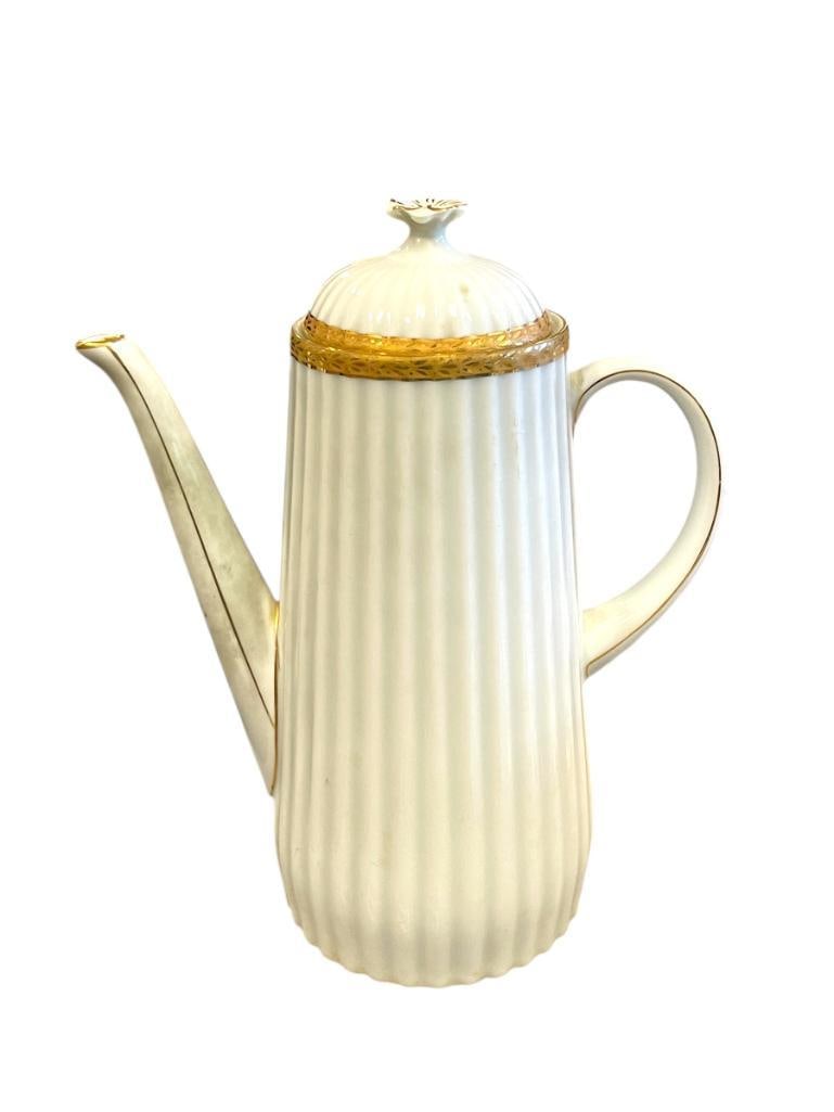 1929-1939 A. LATERNIER & CO. LIMOGES PORCELAIN CHOCOLATE POT WITH GILT ACCENTS (1 of 7)