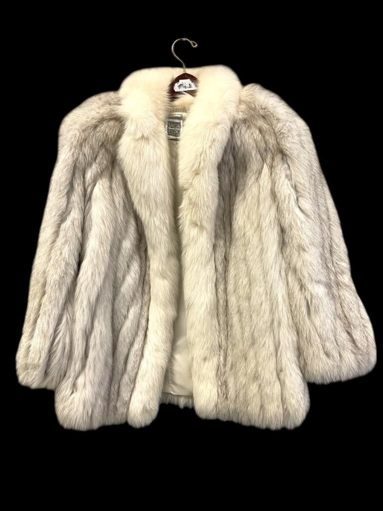 SAGA FOX BLUE / SHADOW FOX FUR LADIES COAT (1 of 12)