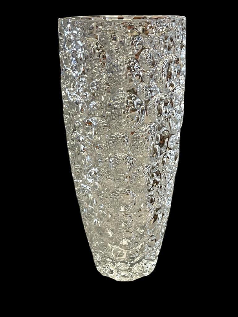 CZECH BOHEMIA LEAD CRYSTAL BUBBLE VASE (1 of 7)