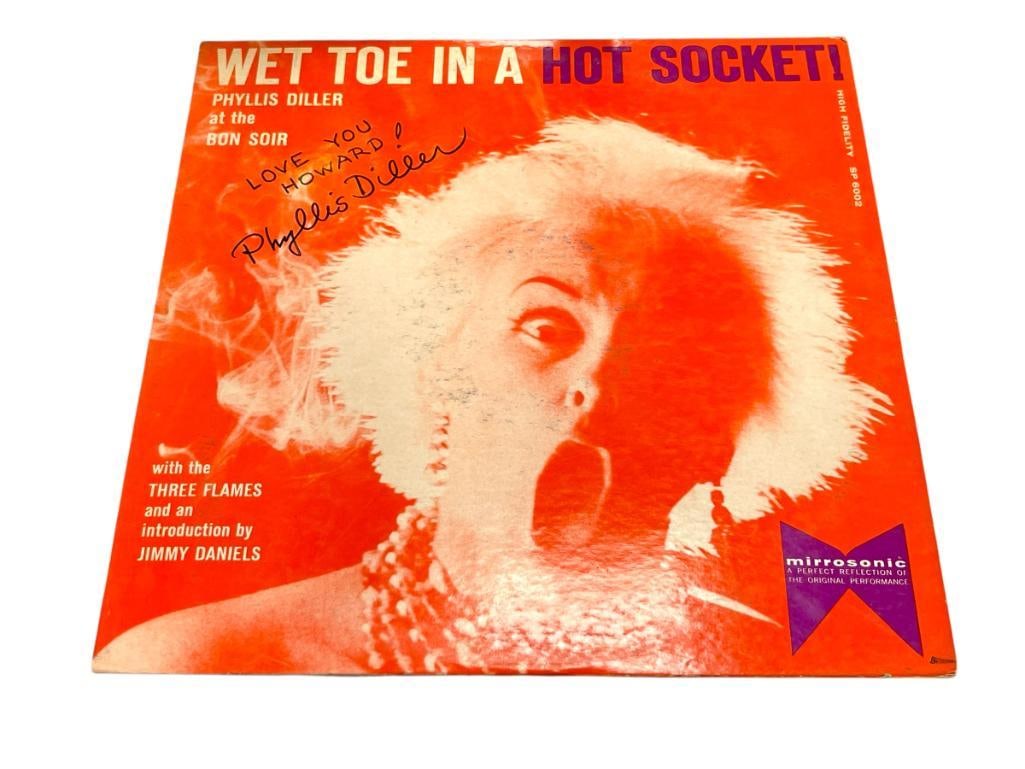 THREE AUTOGRAPHED PHYLLIS DILLER COMEDY ALBUMS INCLUDING "PHYLLIS DILLER LAUGHS 1961" AND MORE (1 of 11)