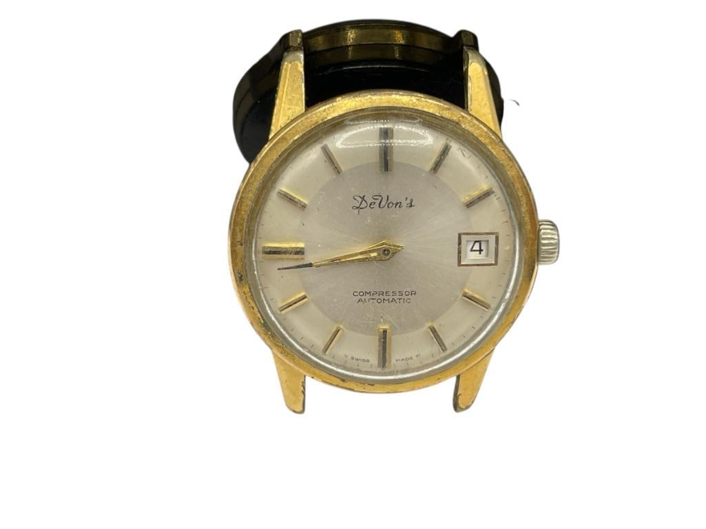 VINTAGE DEVON'S COMPRESSOR AUTOMATIC WRISTWATCH (1 of 6)