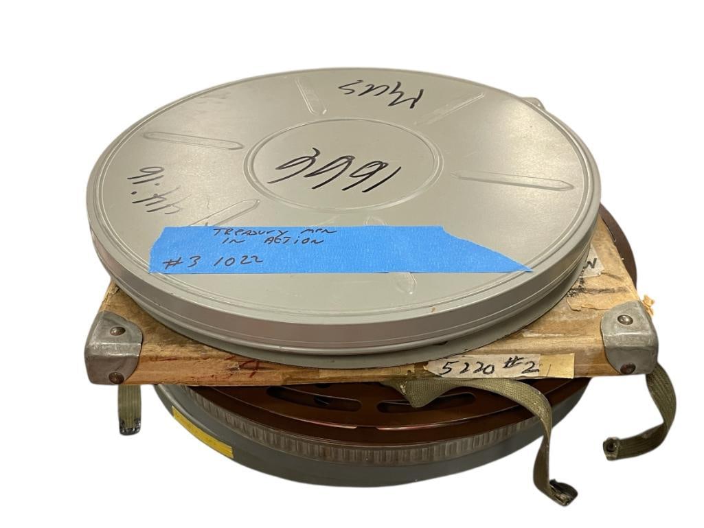 EIGHT VINTAGE TV SHOW AND MOVIE / FILM REELS CIRCA 1950'S: INCLUDES TITLES SUCH AS TREASURY MEN IN ACTION CIRCA 1950, MY HERO CIRCA 1952, THE GEORGE BURNS AND GRACIE ALLEN SHOW CIRCA 1950, MY LITTLE MARGIE CIRCA 1952, OTHER TITLES ARE UNKNOWN