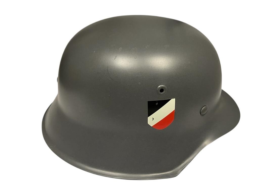 GERMAN M40 WWII STAHLHELM STEEL MILITARY HELMET (1 of 13)