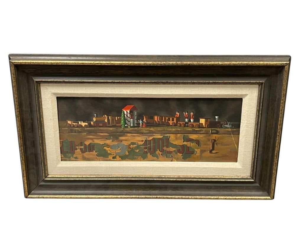 BOB BYERLEY AMERICAN ARTIST PRINT ON BOARD TITLED RAINY AFTERNOON (1 of 9)