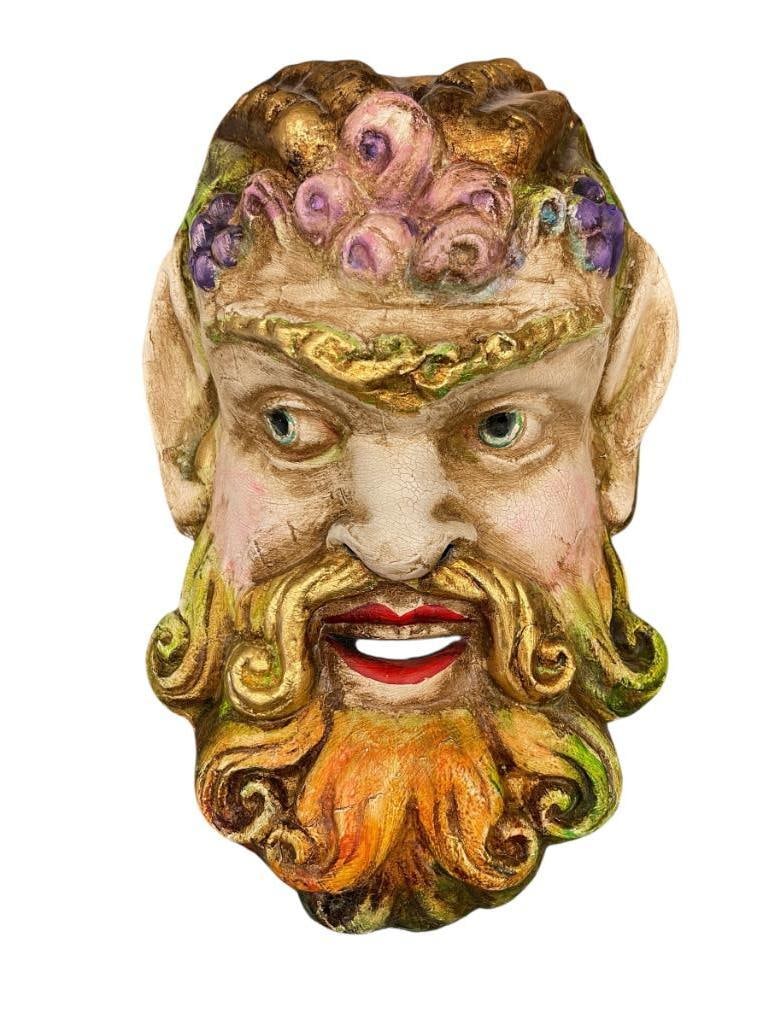 DIONYSUS / BACCHUS PAPIER-MACHE VENETIAN CARNIVAL MASK BY GUERRINO LOVATO OF MONDONOVO MASCHERE M... (1 of 12)