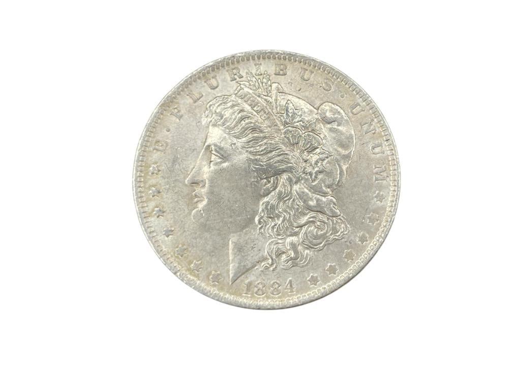 1884-O U.S. MORGAN SILVER DOLLAR AU (1 of 7)