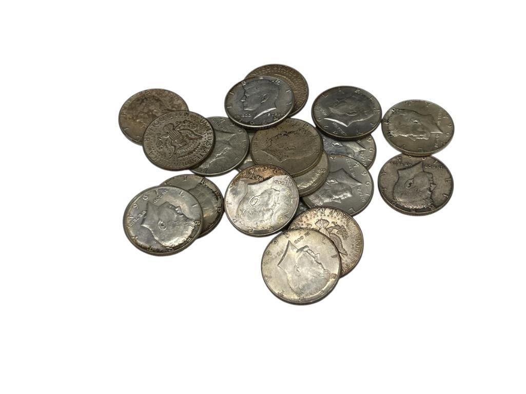 $10 ROLL OF U.S. 1964 KENNEDY 90% SILVER HALF DOLLARS (1 of 7)