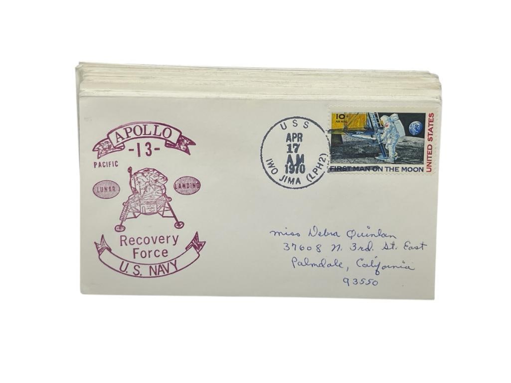 ASSORTED U.S. FIRST DAY STAMP COVERS ADDRESSED TO PALMDALE, CALIFORNIA INCLUDING APOLLO 13: GREAT ASSORTMENT OF STAMPS