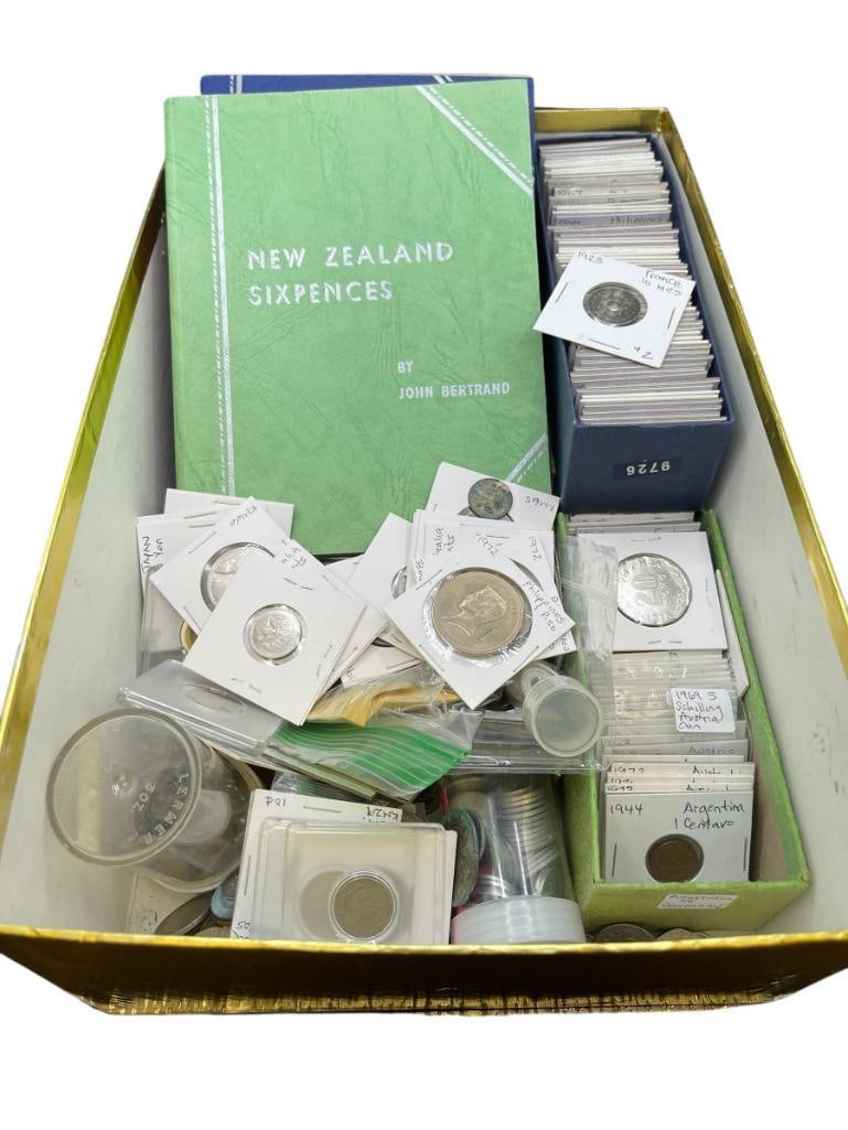 MASSIVE COLLECTION OF FOREIGN COINS FROM ALL OVER THE WORLD INCLUDING SOME SILVER PHILIPINE COINS (1 of 19)