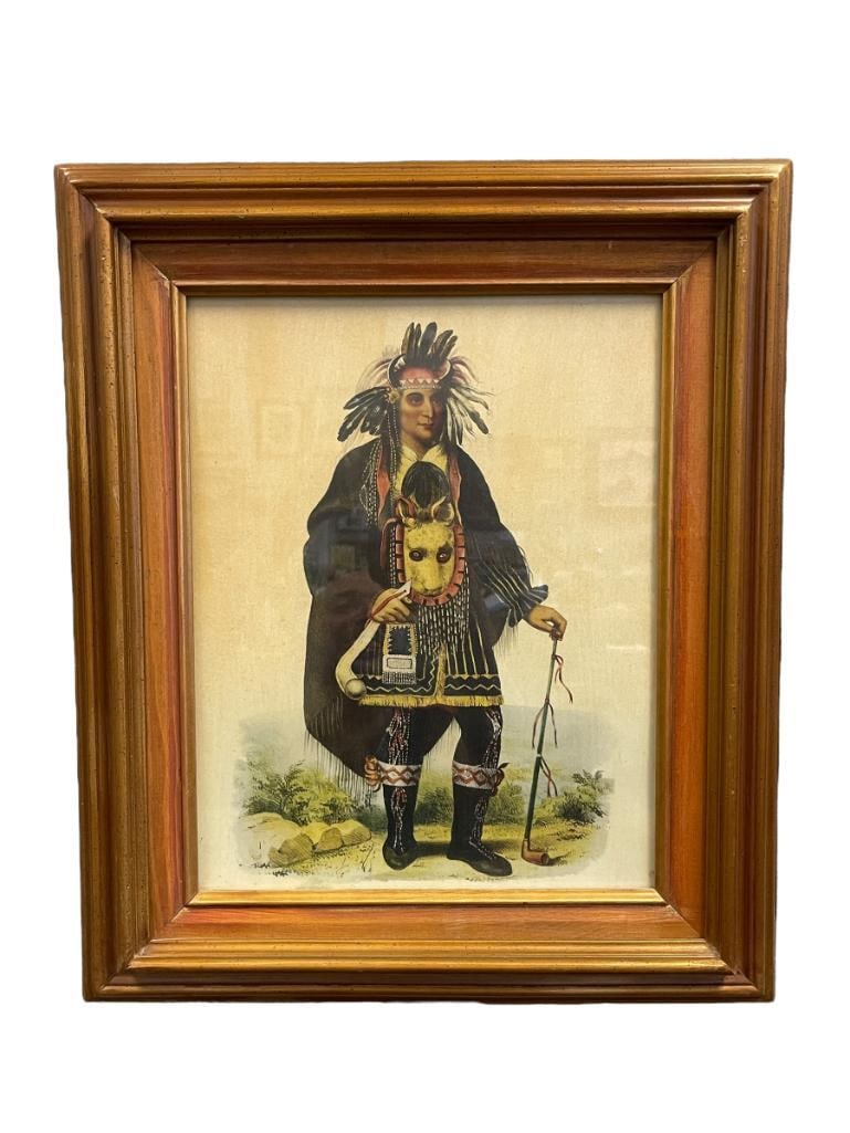 OKEE-MAAKEE-QUID PROMINENT CHIPPEWA CHIEF PRINT BY THOMAS MCKENNY AND JAMES HALL (1 of 7)