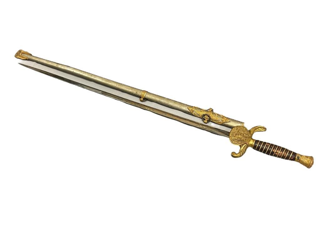 FRATERNAL ORDER OF EAGLES FRATERNAL ORGANIZATION VINTAGE OFFICER SWORD BY THE M.C. LILLEY & CO. (1 of 9)