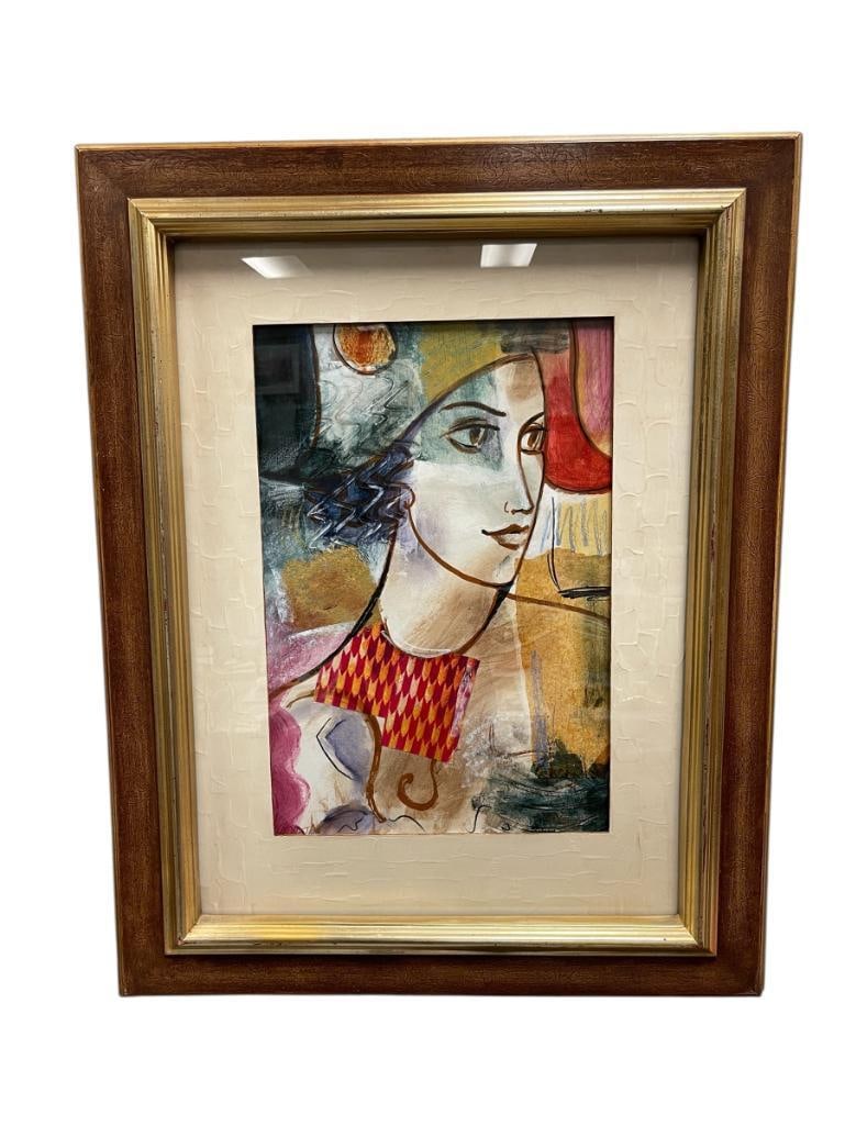 LINDA LE KINFF FRENCH CONTEMORARY ARTIST MIXED-MEDIA ON PAPER TITLED CONSIDER THIS (1 of 9)