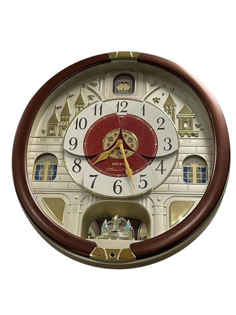 SEIKO MELODIES IN MOTION BATTERY POWERED WALL CLOCK DECORATED WITH SWAROVSKI CRYSTALS (1 of 7)