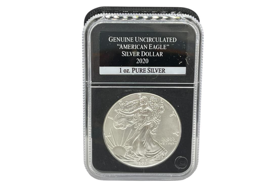 2020 AMERICAN SILVER EAGLE .999 FINE SILVER DOLLAR (1 of 8)