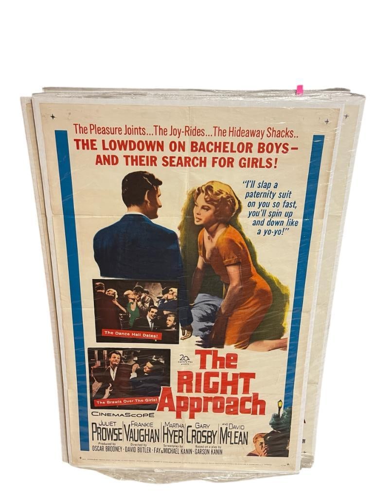 FIVE VINTAGE 1960'S HOLLYWOOD FILM MOVIE POSTERS INCLUDING THE BLACK ORCHID WITH SOPHIA LOREN (1 of 8)