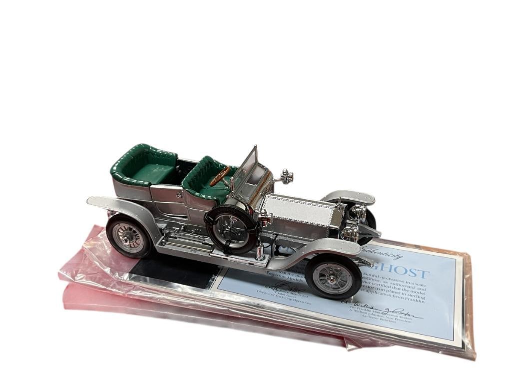 FRANKLIN MINT PRECISION MODEL 1:24 SCALE 1907 ROLLS ROYCES THE SILVER GHOST DIE CAST CAR MODEL (1 of 11)