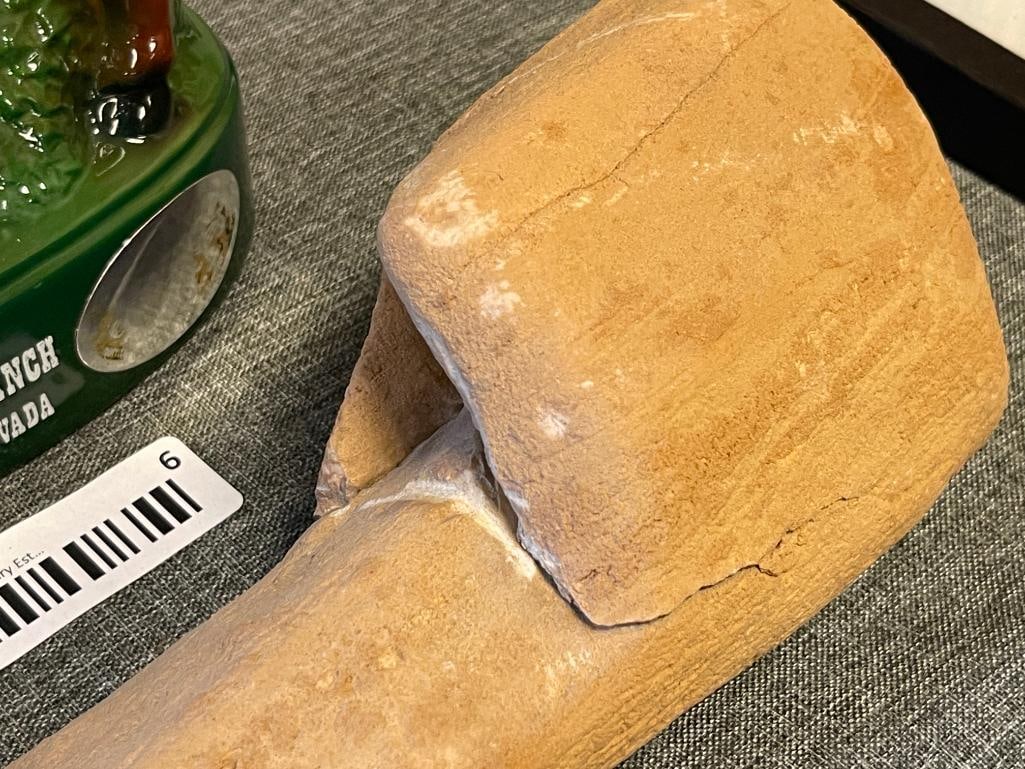 PRE-HISTORIC NATIVE AMERICAN ARTIFACT MOCCASSIN PRIMITIVE SHOE MOLD - 3