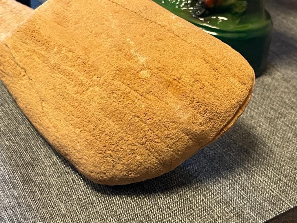 PRE-HISTORIC NATIVE AMERICAN ARTIFACT MOCCASSIN PRIMITIVE SHOE MOLD - 4