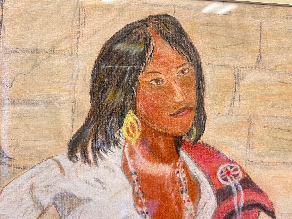 HOPI MADDEN ORIGINAL PASTEL ON PAPER BY RENOWN SACRAEMNTO KACHINA MAKER L.L. SCOTT (1920-2011) - 3