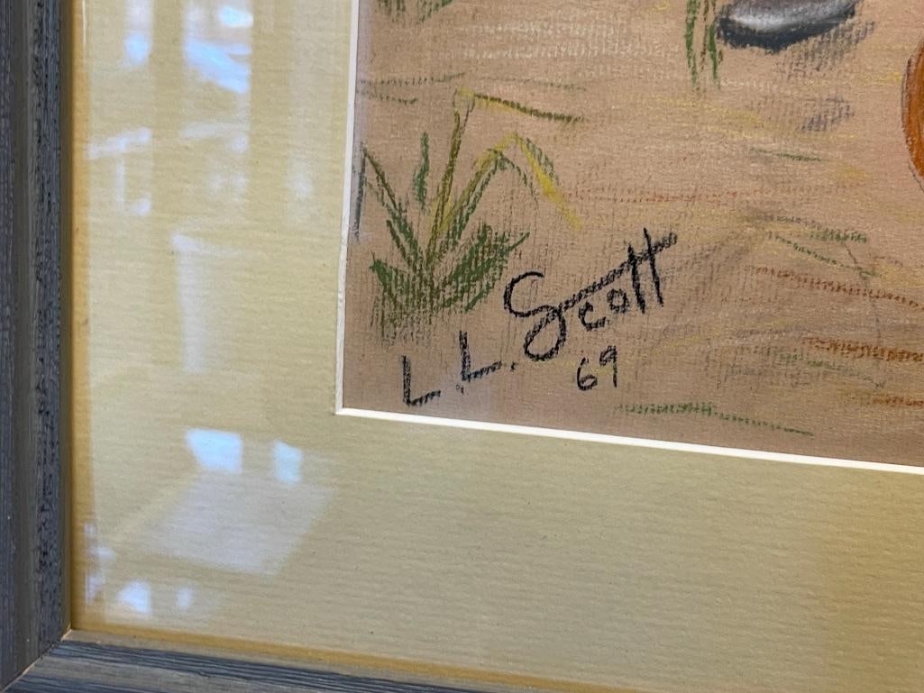 HOPI MADDEN ORIGINAL PASTEL ON PAPER BY RENOWN SACRAEMNTO KACHINA MAKER L.L. SCOTT (1920-2011) - 6