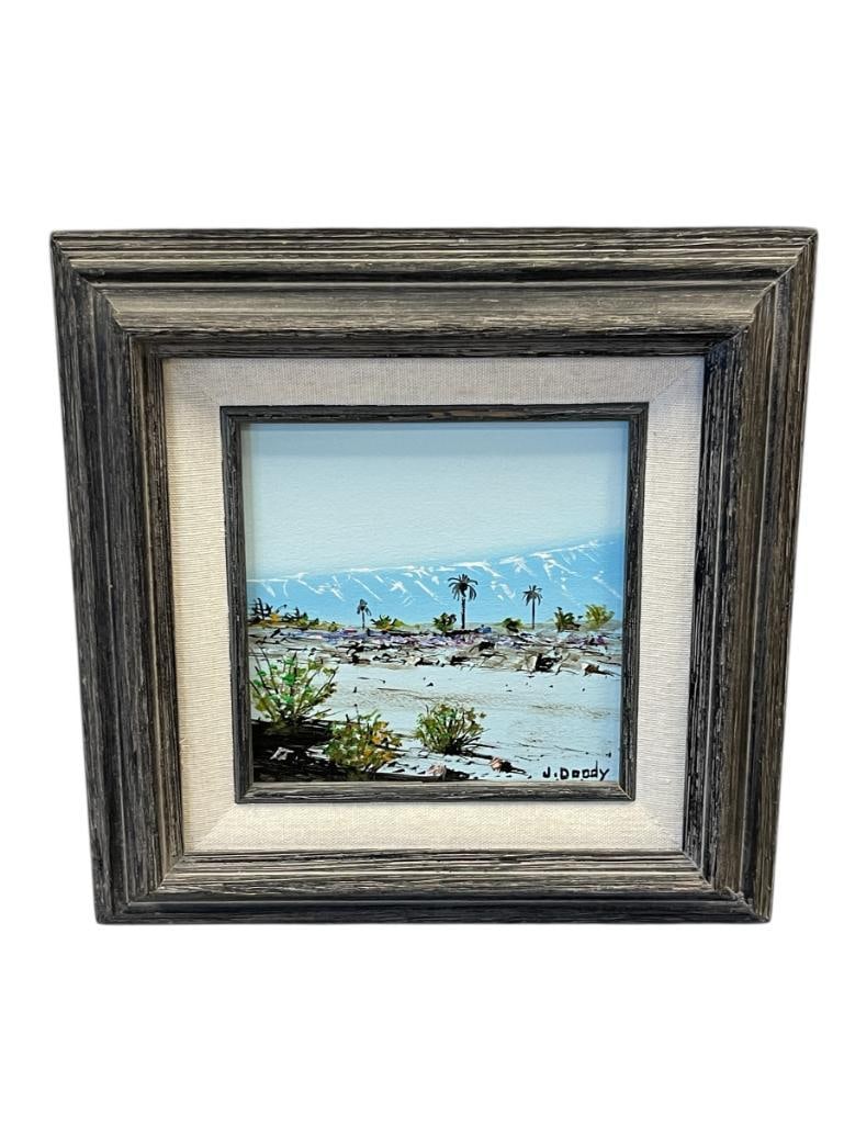JOHN DOODY 20TH CENTURY CALIFORNIA ARTIST ORIGINAL OIL ON BOARD DESERT LANDSCAPE (1 of 5)