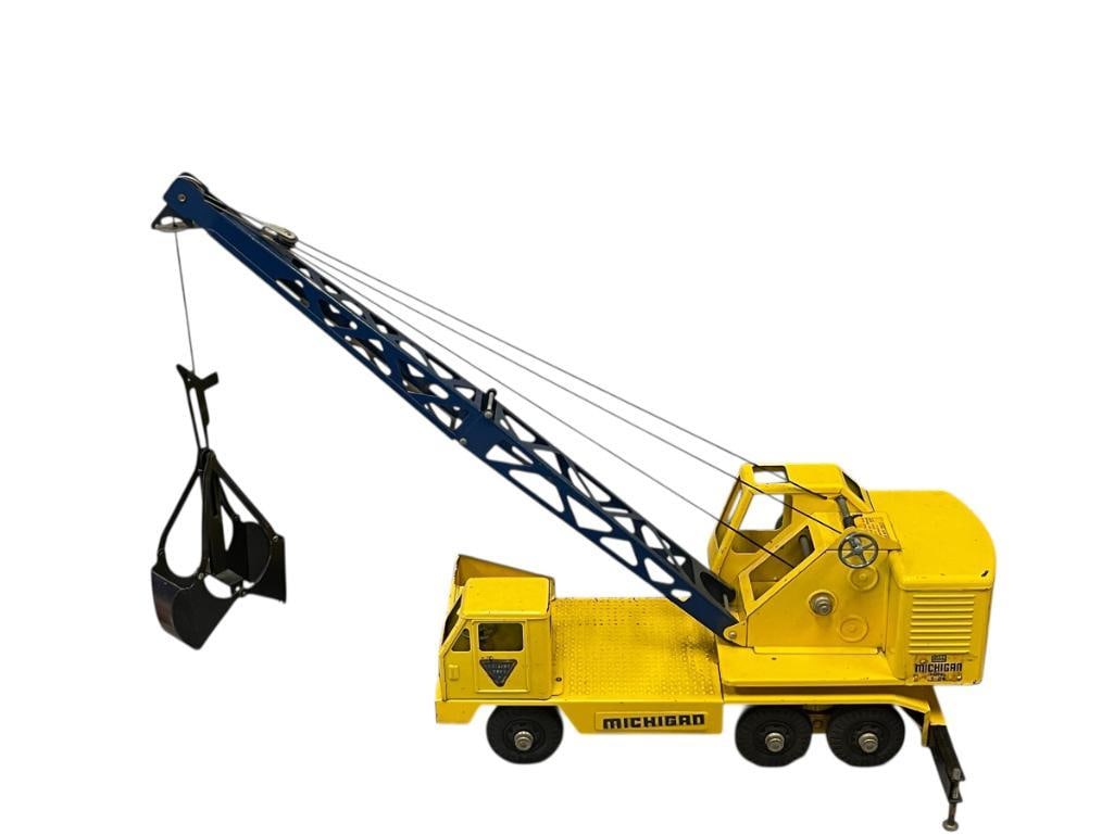 1950'S / 1960'S NY-LINT TOYS NYLINT CLARK MICHIGAN T-24 CRANE CONSTRUCTIN TOY PRESSED STEEL (1 of 13)