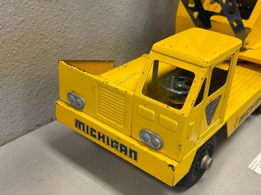 1950'S / 1960'S NY-LINT TOYS NYLINT CLARK MICHIGAN T-24 CRANE CONSTRUCTIN TOY PRESSED STEEL - 4