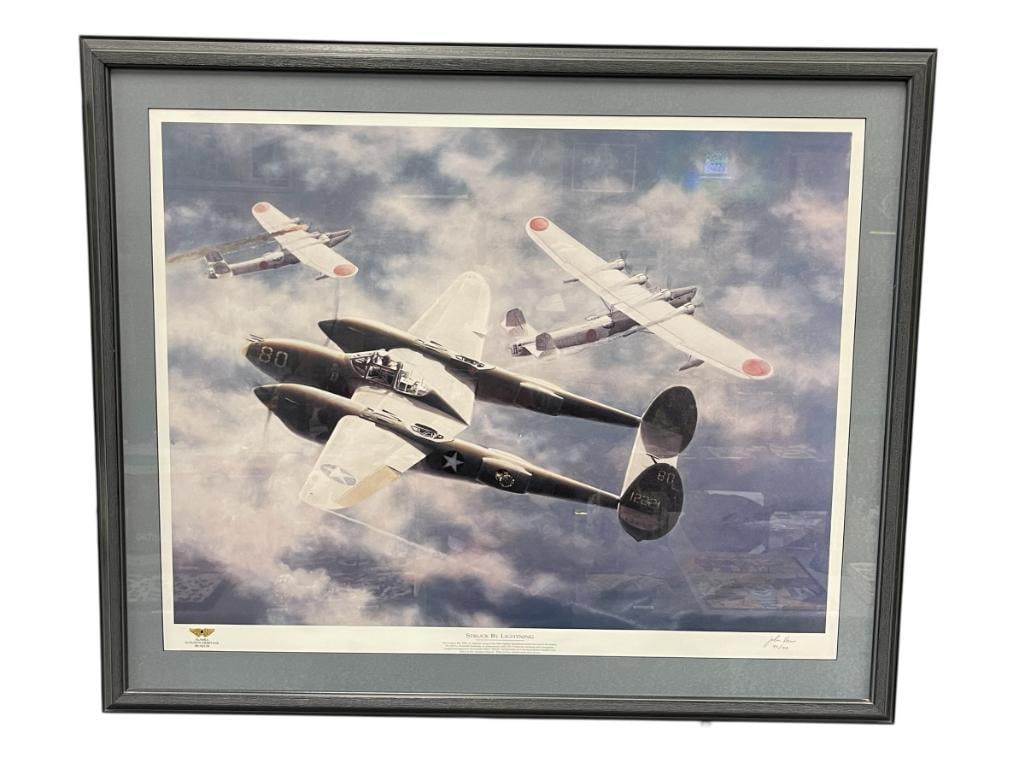 STRUCK BY LIGHTNING LIMITED EDITION ALASKA AVIATION HERITAGE MUSEUM WWII AVIATION PRINT (1 of 9)
