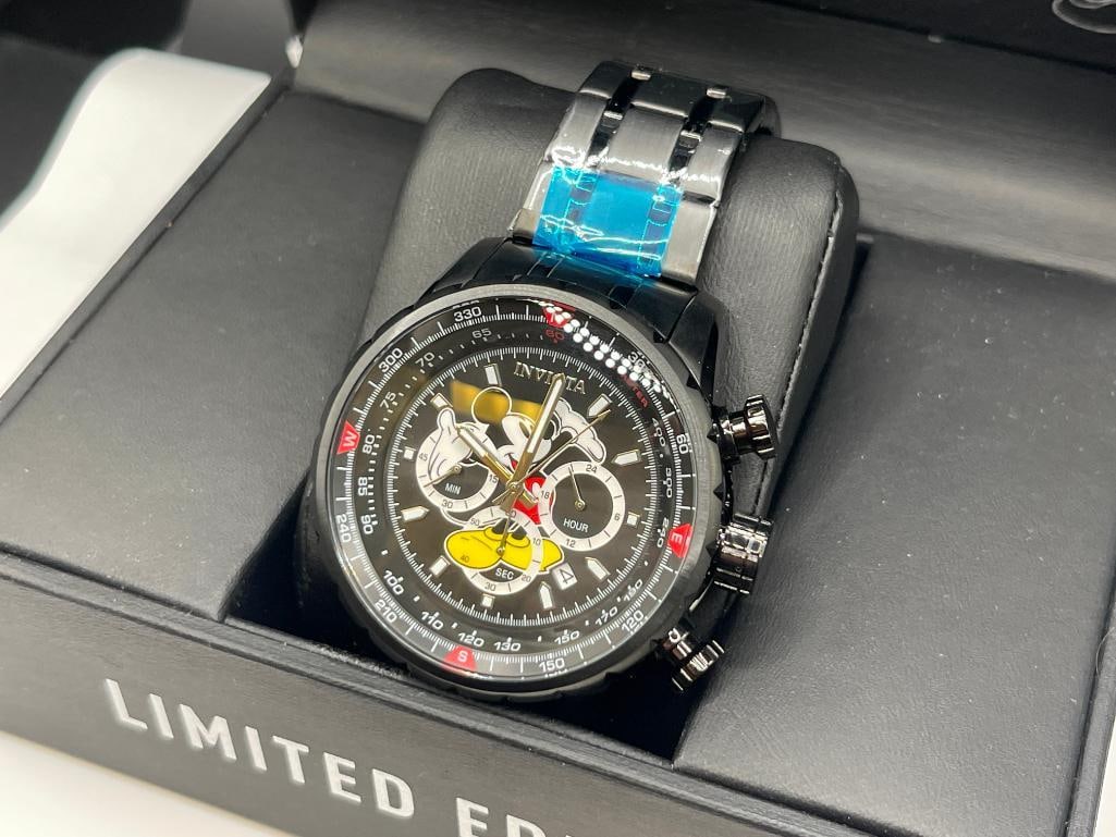 MEN'S LIMITED EDITION DISNEY MICKEY MOUSE INVICTA QUARTZ CHRONOGRAPH WRISTWATCH MODEL NO. 26743 - 3