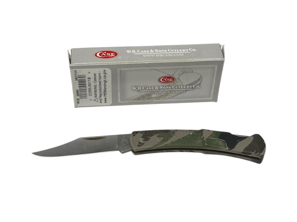 CASE XX NO. 00118 CAMO SYNTHETIC CALIBER LOCKBACK FOLDING KNIFE (1 of 7)
