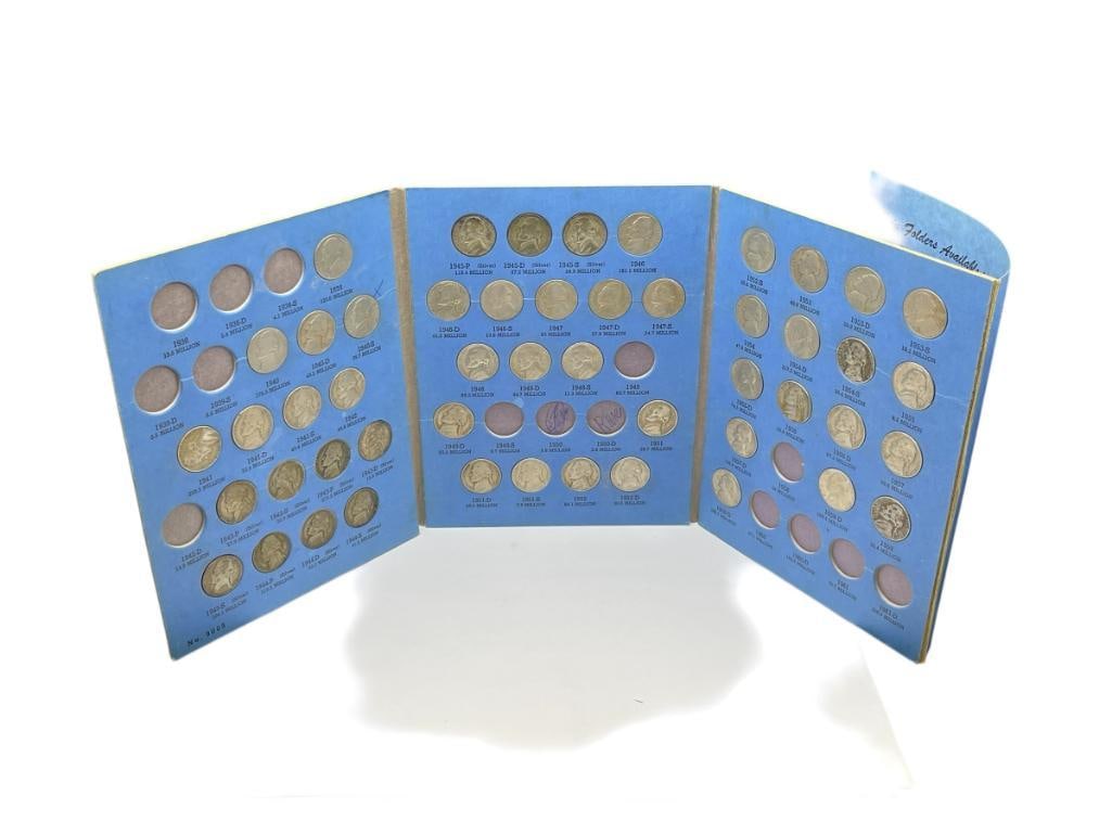 U.S. JEFFERSON NICKEL COIN COLLECTING BOOK FEATURING 35 COINS AND 11 SILVER WAR NICKELS (1 of 9)