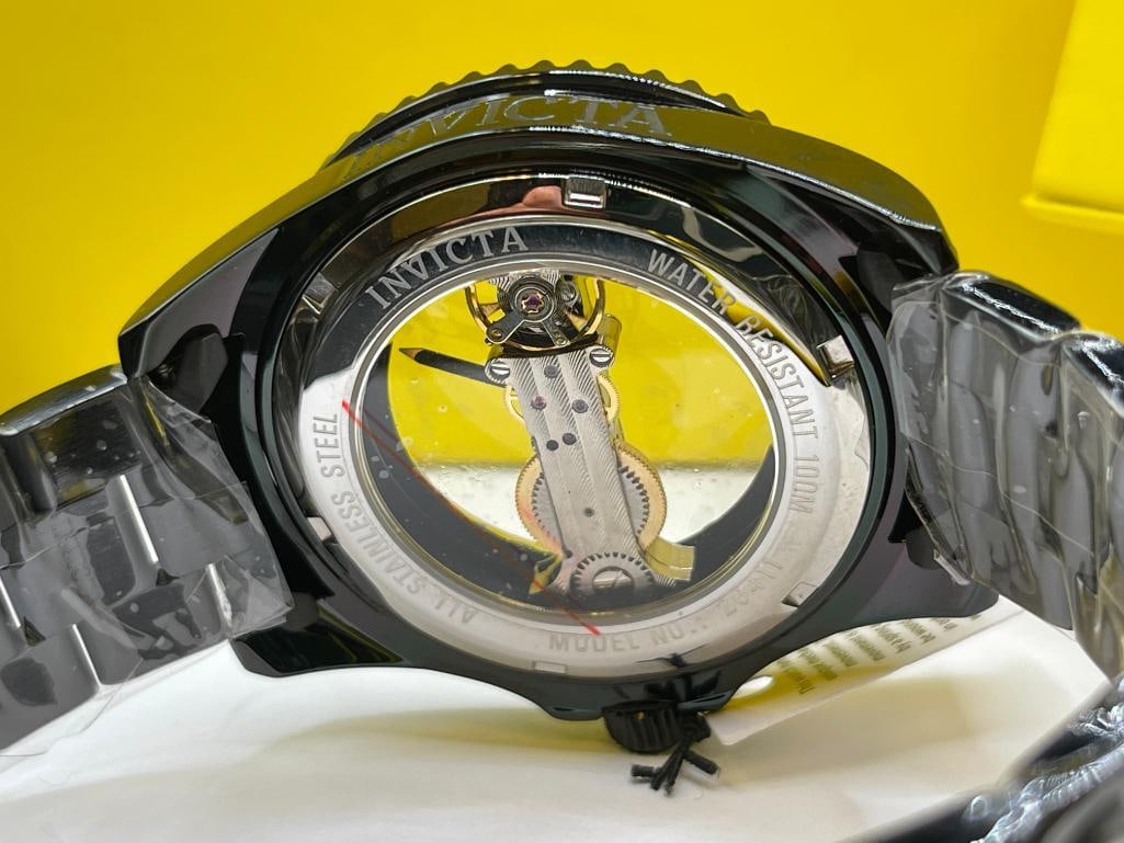 NEW MEN'S INVICTA PRO DIVER MECHANICAL WRISTWATCH FEATURING UNIQUE SKELETON DESIGN DIAL - 7