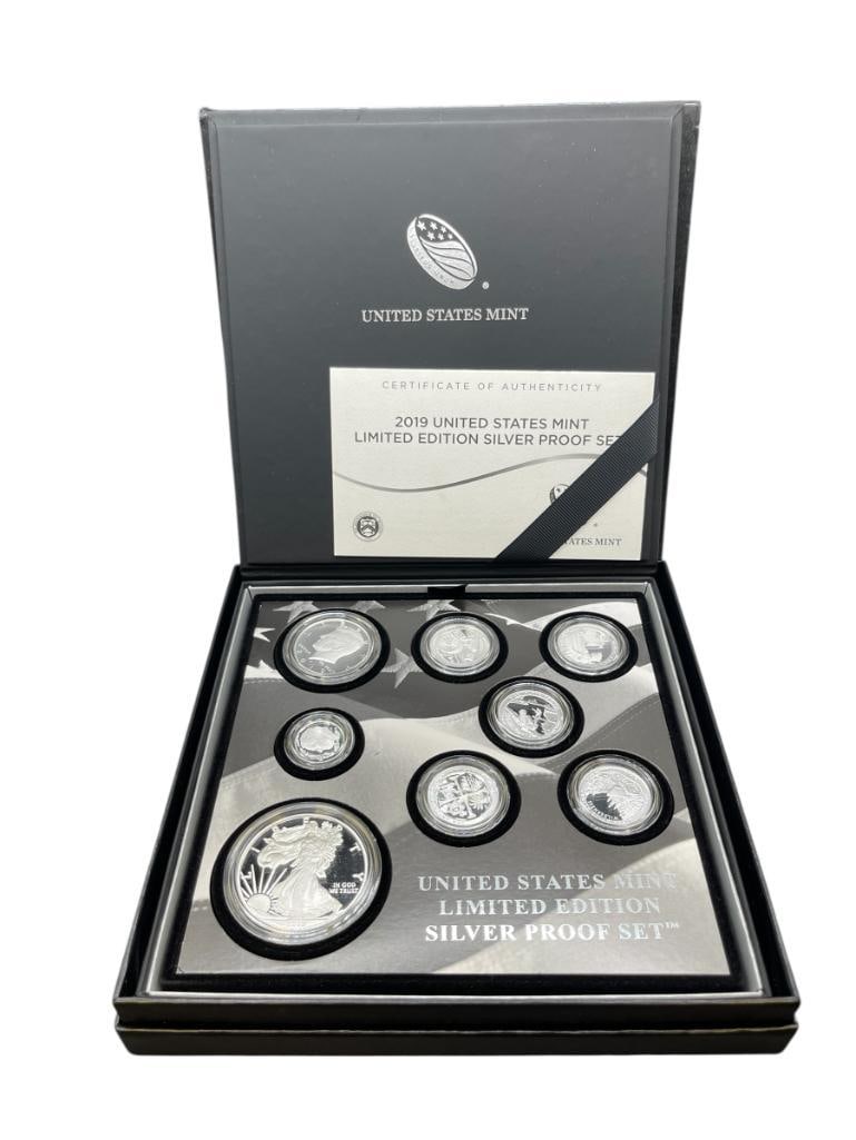 2019 U.S. MINT LIMITED EDITION SILVER PROOF SET FEATURING EIGHT .999 FINE SILVER COINS (1 of 10)