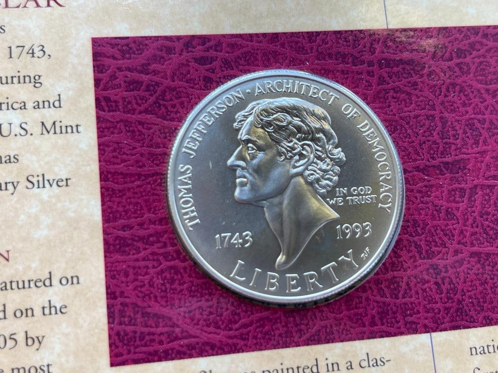 THE THOMAS JEFFERSON COINAGE AND CURRENCY SET FEATURING A 90% SILVER DOLLAR - 2