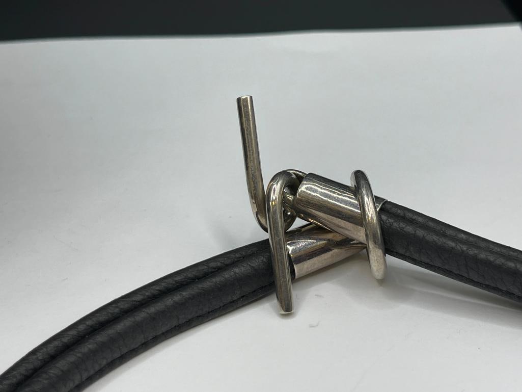 VINTAGE NAVAJO B. BEGAY ARTIST SIGNED STERLING SILVER NECKLACE FEATURING BUMBLEE JASPER AND CORAL - 9