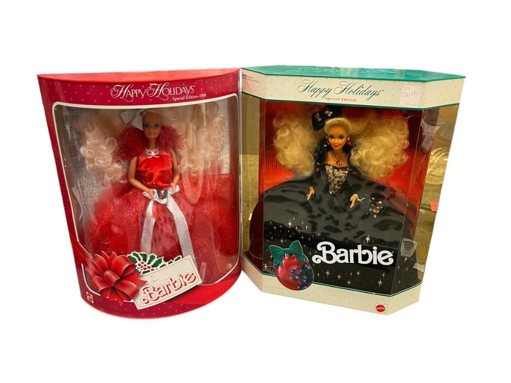 HAPPY HOLIDAYS SPECIAL EDITION BARBIE DOLLS BY MATTEL 1988 AND 1991 NO. 1871, 1703 (1 of 12)