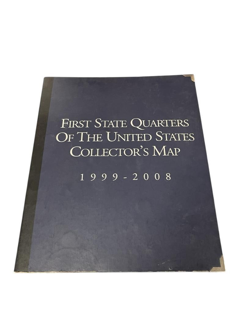 1999-2008 COMPLETE FIRST STATE QUARTERS OF THE UNITED STATES COLLECTOR'S MAP (1 of 6)