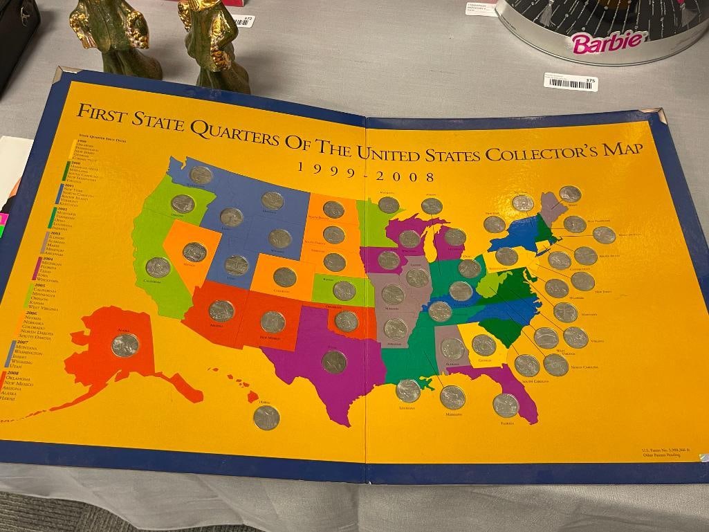 1999-2008 COMPLETE FIRST STATE QUARTERS OF THE UNITED STATES COLLECTOR'S MAP - 2