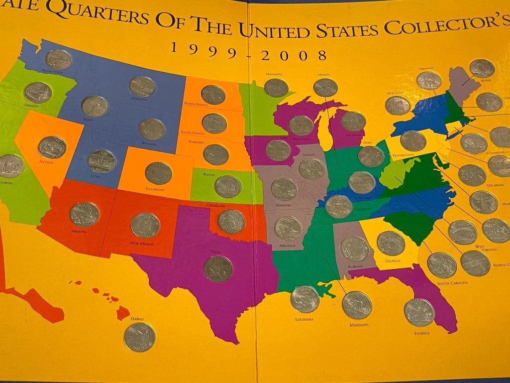 1999-2008 COMPLETE FIRST STATE QUARTERS OF THE UNITED STATES COLLECTOR'S MAP - 3