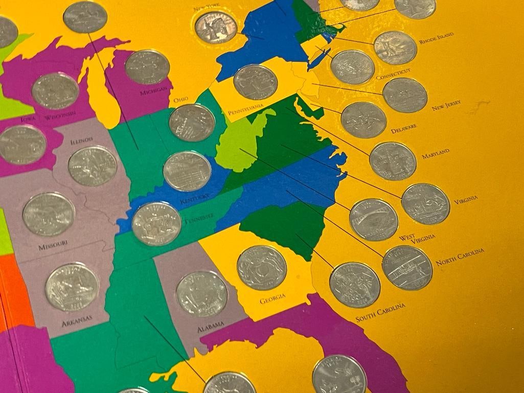1999-2008 COMPLETE FIRST STATE QUARTERS OF THE UNITED STATES COLLECTOR'S MAP - 5