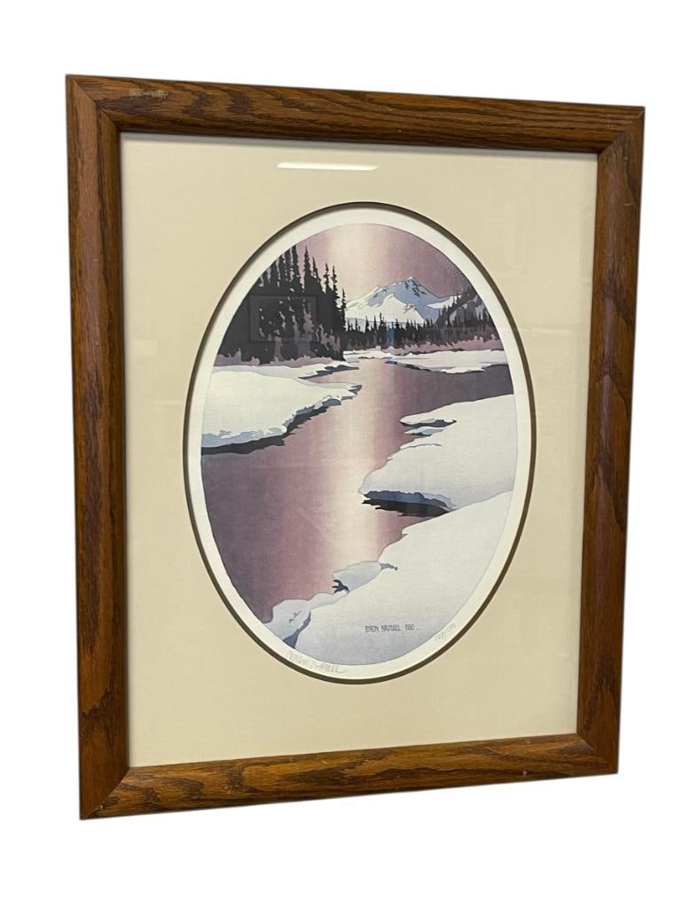 BRYON BIRDSALL ALASKAN ARTIST LIMITED EDITION PRINT ALASKAN WINTER SCENE LANDSCAPE NO. 129/500 (1 of 7)