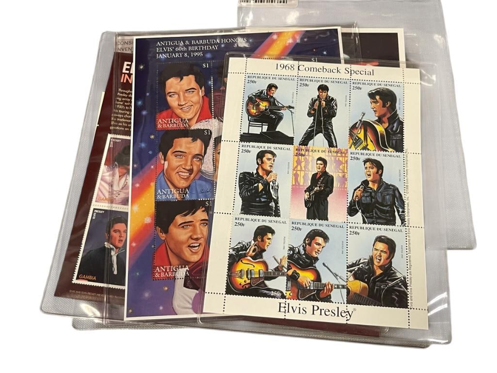 1990'S ELVIS PRESELY COMMEMORATIVE STAMP SHEETS (1 of 11)