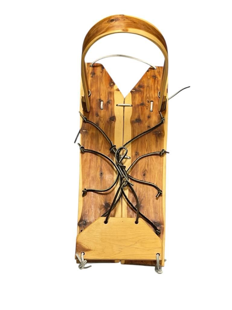 NAVAJO NATIVE AMERICAN NAKED OAK CRADLEBOARD (1 of 9)