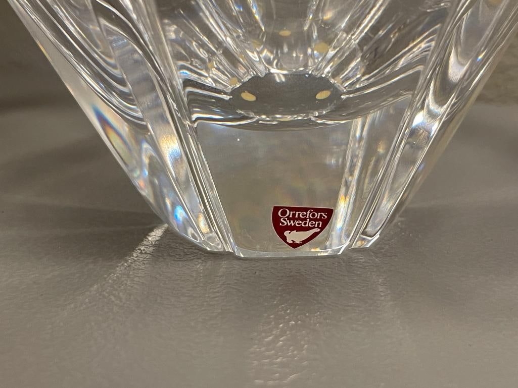 ORREFORS FINE SWEDISH CRYSTAL ORION AND CORONA PATTERN BOWLS - 6