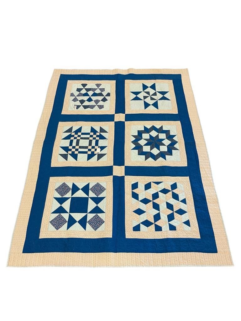 VINTAGE HANDMADE "BOM" BLOCK OF THE MONTH SAMPLER QUILT (1 of 6)