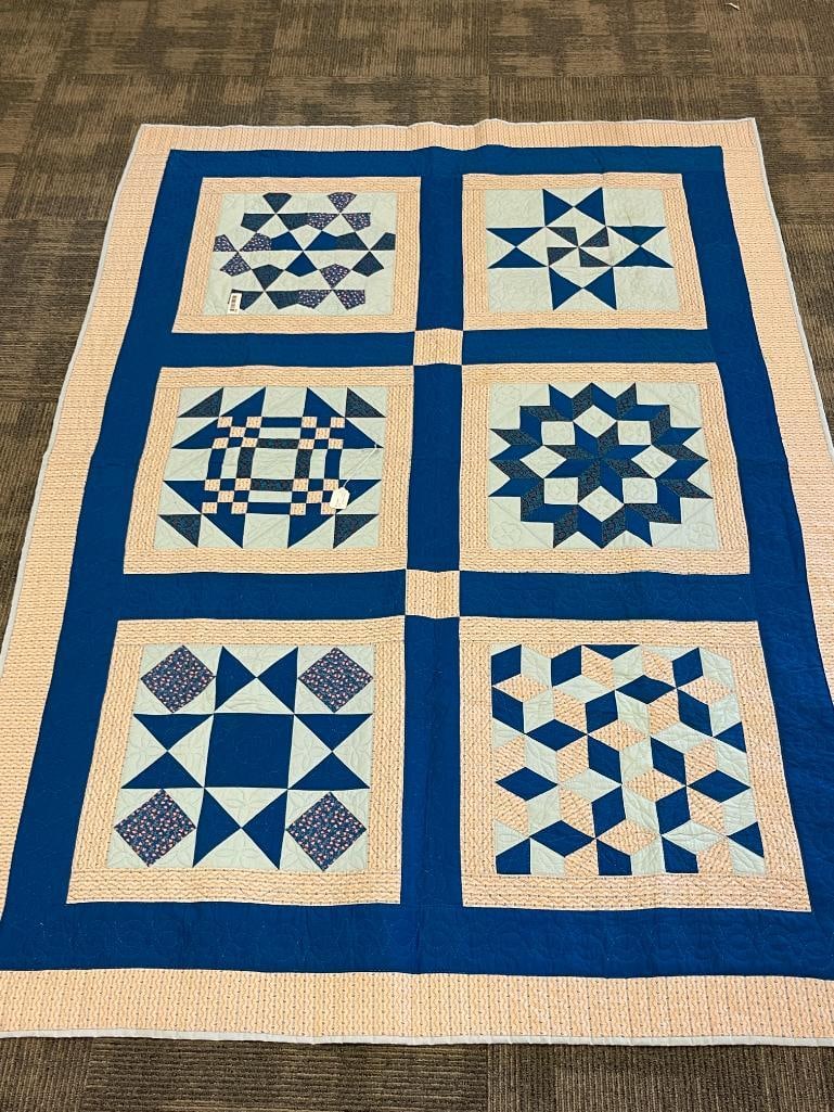 VINTAGE HANDMADE "BOM" BLOCK OF THE MONTH SAMPLER QUILT - 2