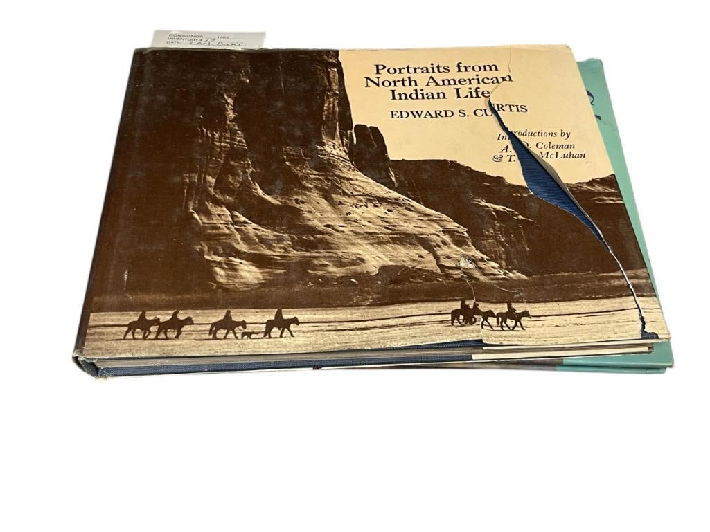 THREE COLLECTIBLE ART BOOKS INCLUDING " PORTRAITS OF NORTH AMERICAN INDIAN LIFE " EDWARD S. CURTIS (1 of 12)