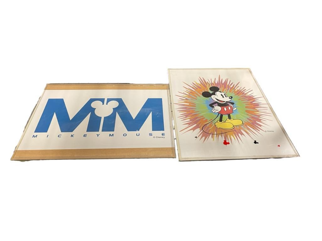 TWO DISNEY MICKEY MOUSE PRINTSN INCLUDING ANDY WARHOL'S FROM HIS 1981 MYTHS SERIES (1 of 8)